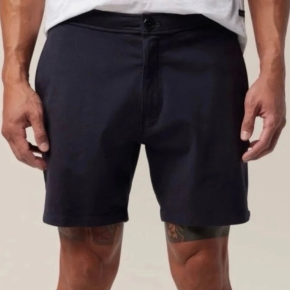 Good Man Brand Men's Navy Flat Front Performance Shorts